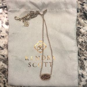 KENDRA SCOTT rose gold druzy Elisa necklace